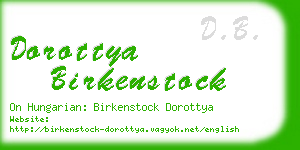 dorottya birkenstock business card